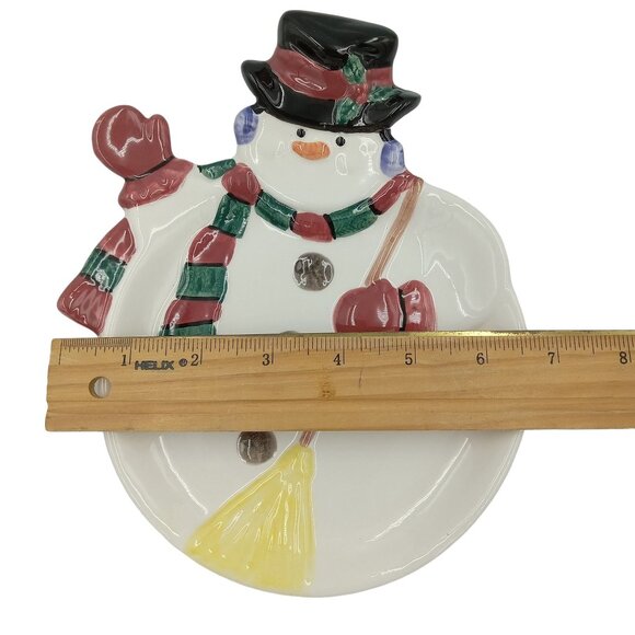 Omnibus Yule Snowman Cookie or Serving Plate Christmas Sri Lanka - Picture 4 of 5